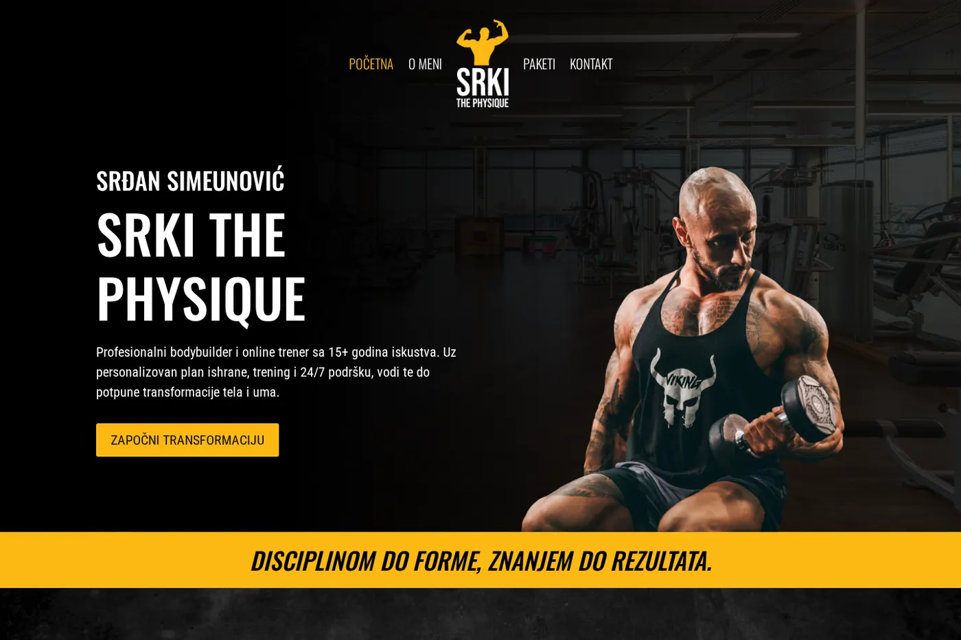 SRKI The Physique web sajt - portfolio Osvani na netu